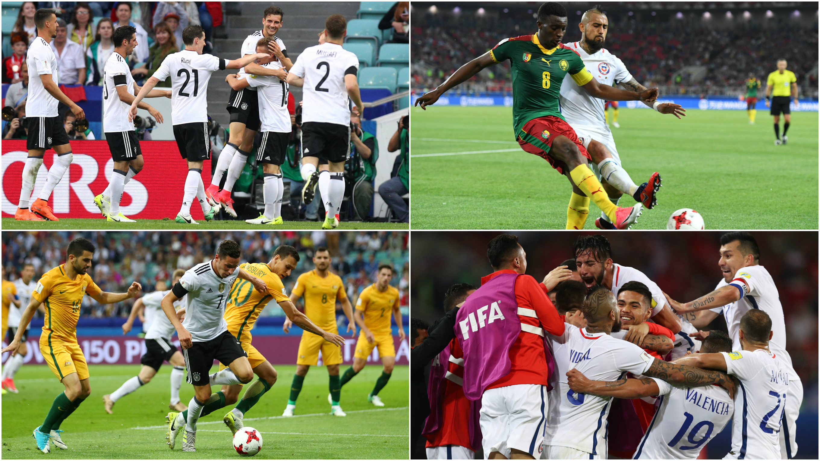 Sieben Spiele, fünf Siege, zwei Niederlagen: In Kasan steigt Duell acht mit Chile © Getty Images/Collage DFB