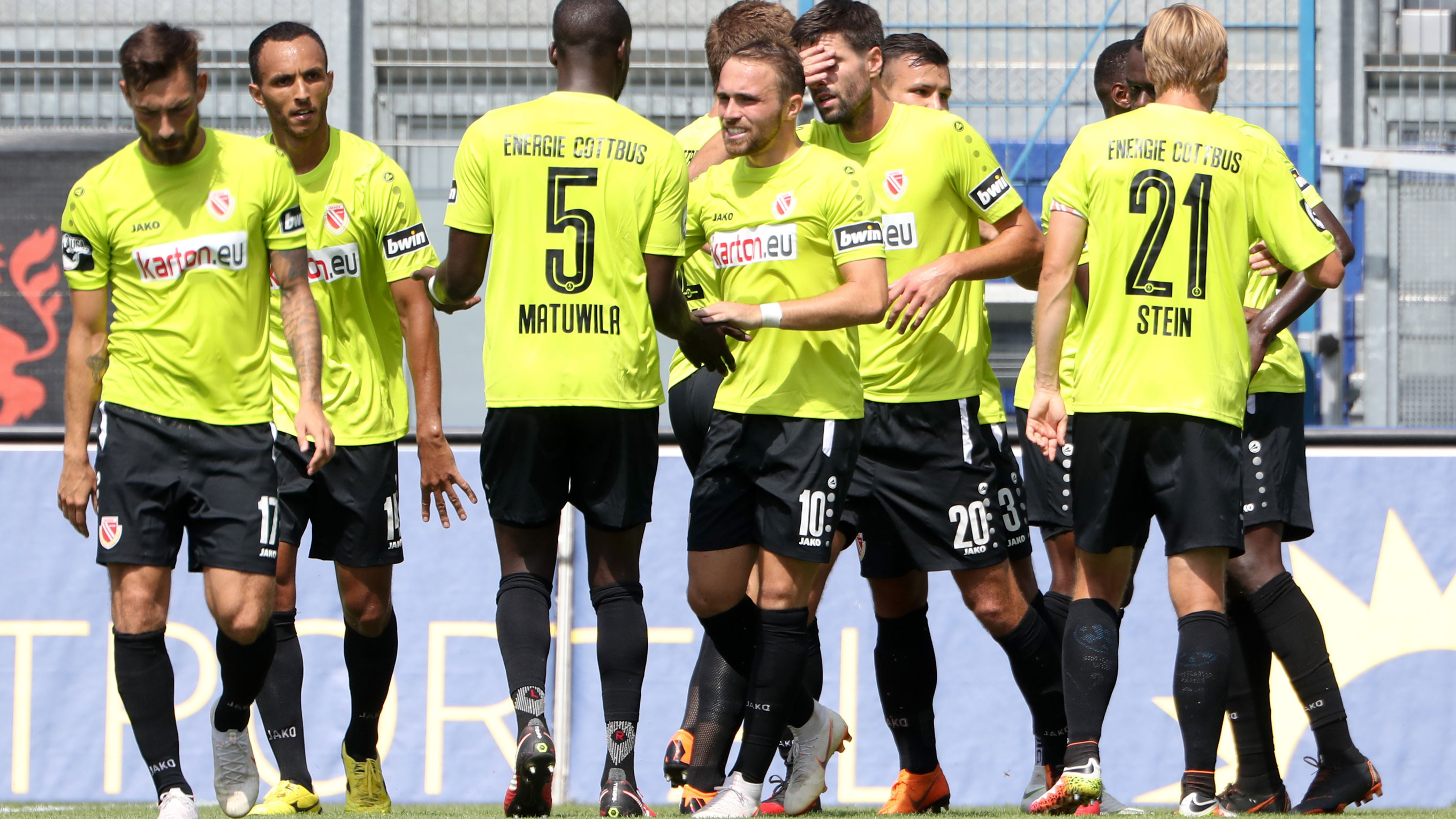 Erfolgreicher Saisonstart des Aufsteigers: Energie Cottbus © 2018 Getty Images