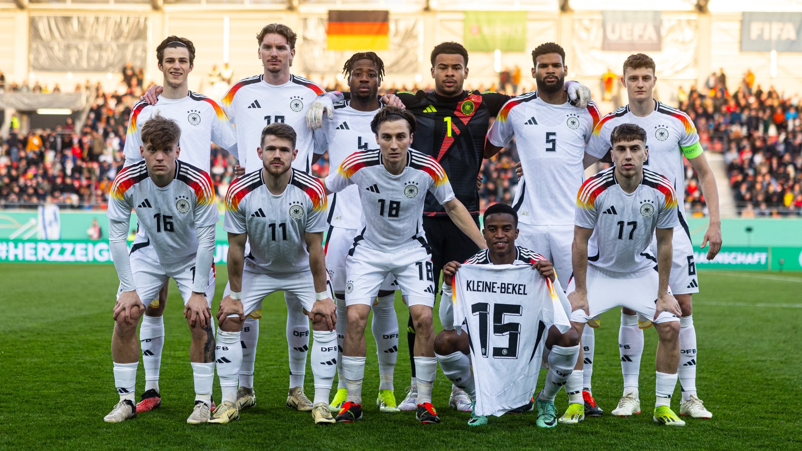 The U21s wore the new Germany kit for the first time on Tuesday © Thomas Böcker/DFB