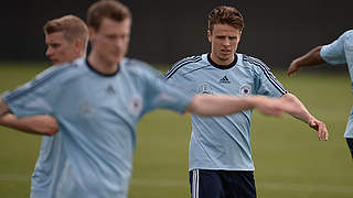Müller trainiert im Vorfeld des Länderspiels mit seinen neuen Kollegen © 