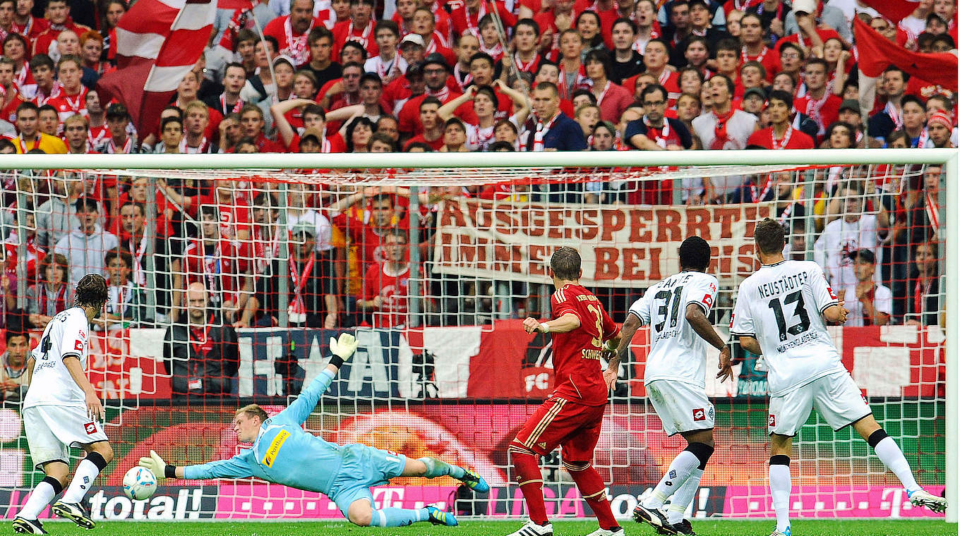 Ter Stegen sichert seinen Farben am ersten Spieltag der Saison 2011/2012 den Auswärtssieg beim FC Bayern © 2013 Getty Images