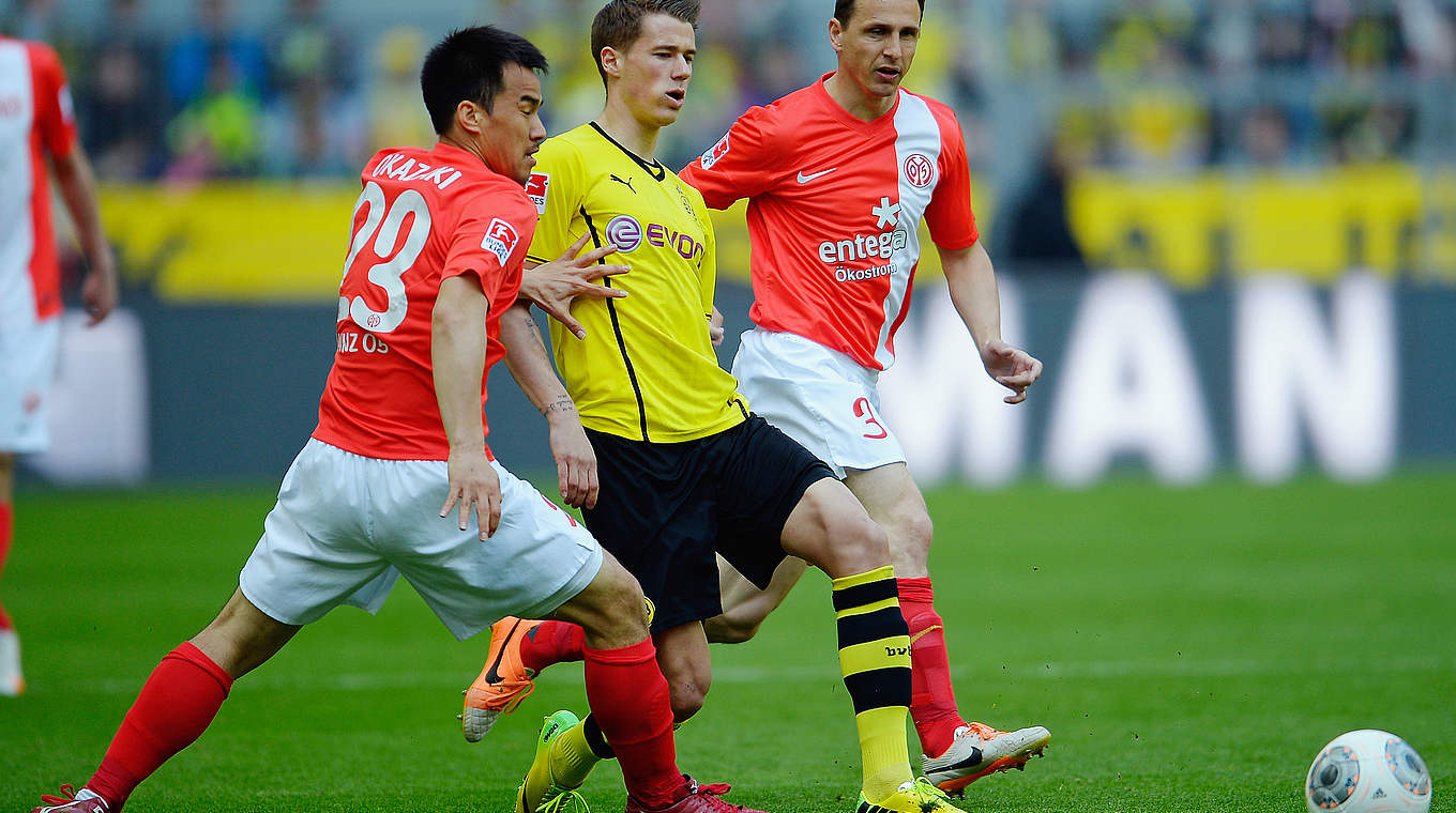 Im Duell mit dem alten Verein: Der BVB gegen Mainz © 2014 Getty Images