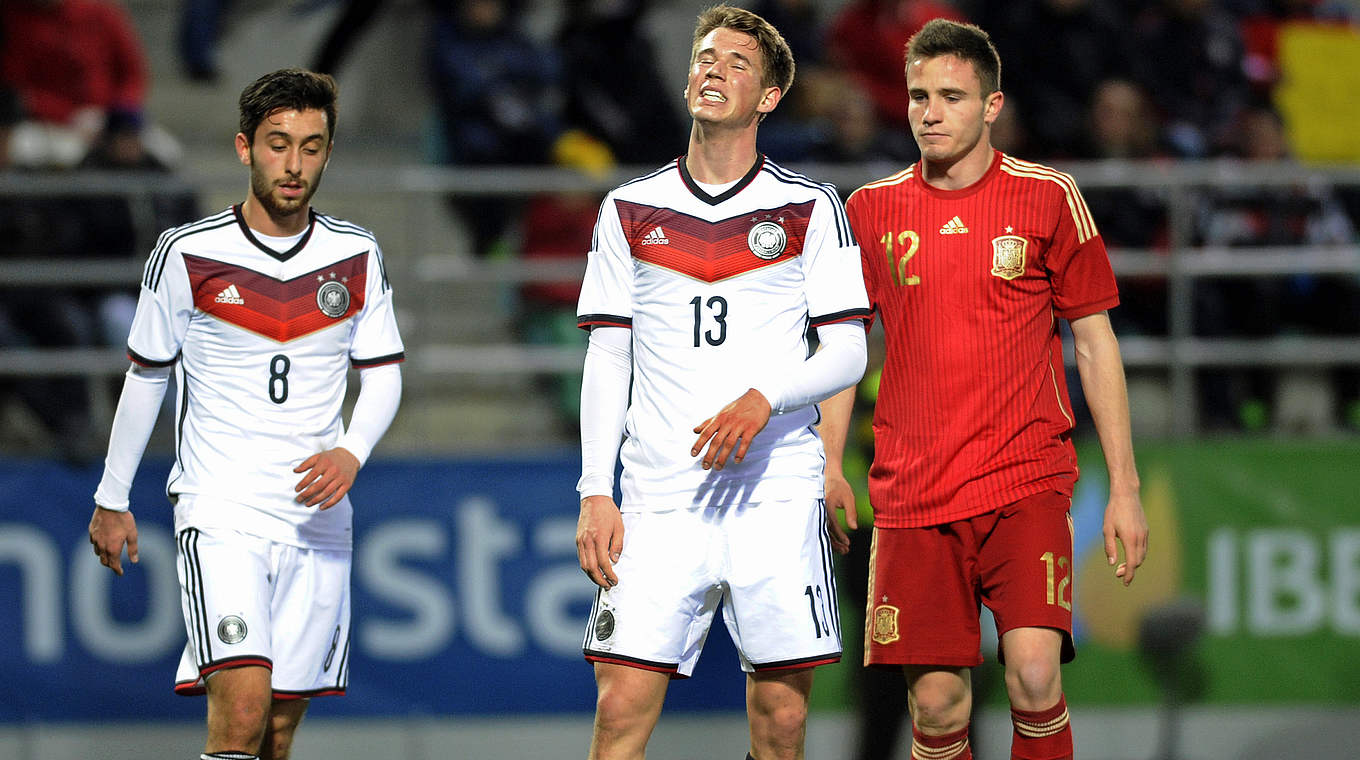 Beim Spiel der U 21 gegen Spanien © 2014 Getty Images
