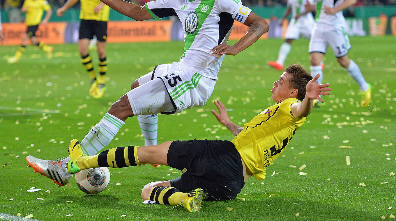 Im Spiel des BVB gegen den VfL Wolfsburg © 2014 Getty Images