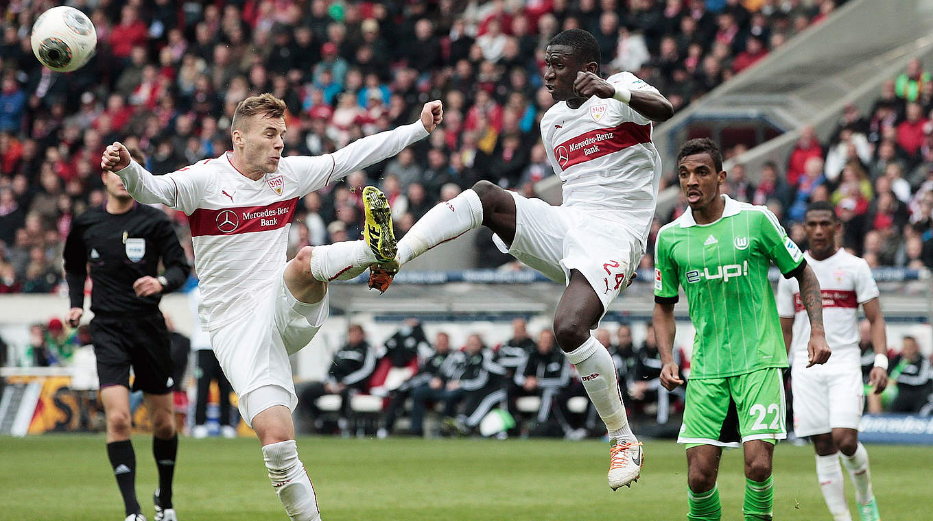 Nach einer durchwachsenen Saison gelingt dem VfB Stuttgart und Rüdiger am vorletzten Spieltag 2013/2014 der Klassenerhalt © 2014 Getty Images