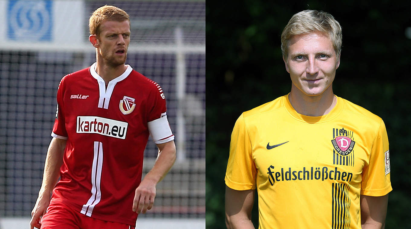 Routinier gegen Neuling: Uwe Möhrle (Cottbus) und Marco Hartmann (Dresden) © 