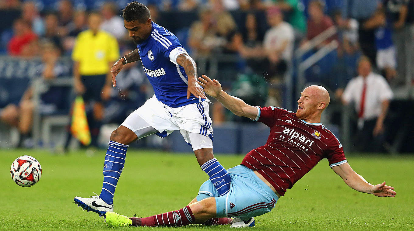 Keine Treffer gegen West Ham: Schalke und Kevin-Prince Boateng (l.) © 2014 Getty Images