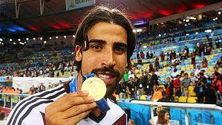 Sieben Monate und 28 Tage später: Khedira triumphiert mit der DFB-Elf im WM-Finale © 2014 Getty Images