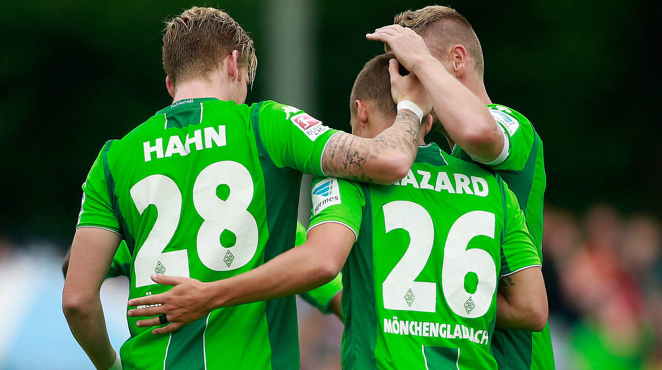 Trifft für Mönchengladbach: Thorgan Hazard © 2014 Getty Images