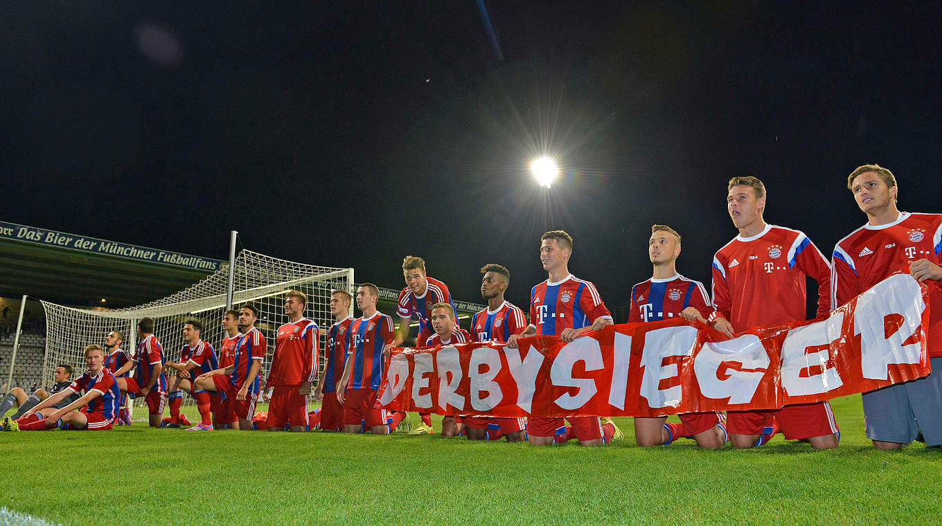 Selbstbewusst nach Derbysieg: Bayern II © 2014 Getty Images