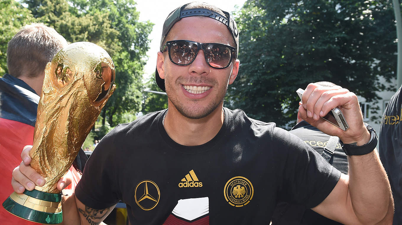 Lukas Podolski: "Und wieder ein Weltmeister aus Deutschland" © Bongarts/GettyImages