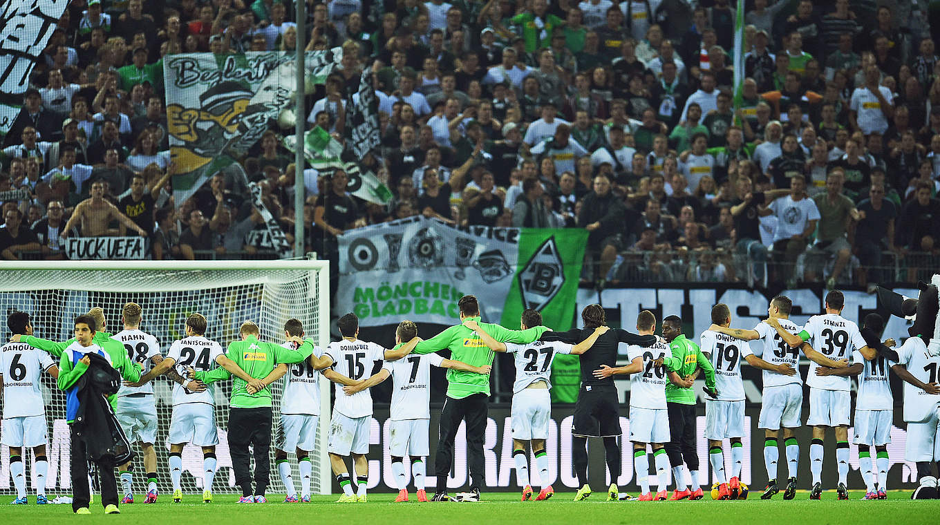 Eine Runde weiter: Borussia Mönchengladbach im Europapokal  © 2014 Getty Images