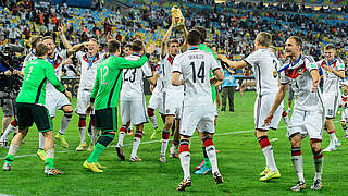 Die Nummer eins der Welt sind wir: die deutsche Nationalmannschaft © 2014 Getty Images