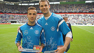 Von Fans ausgezeichnet: Mario Götze und Manuel Neuer (v.l.) © DFB