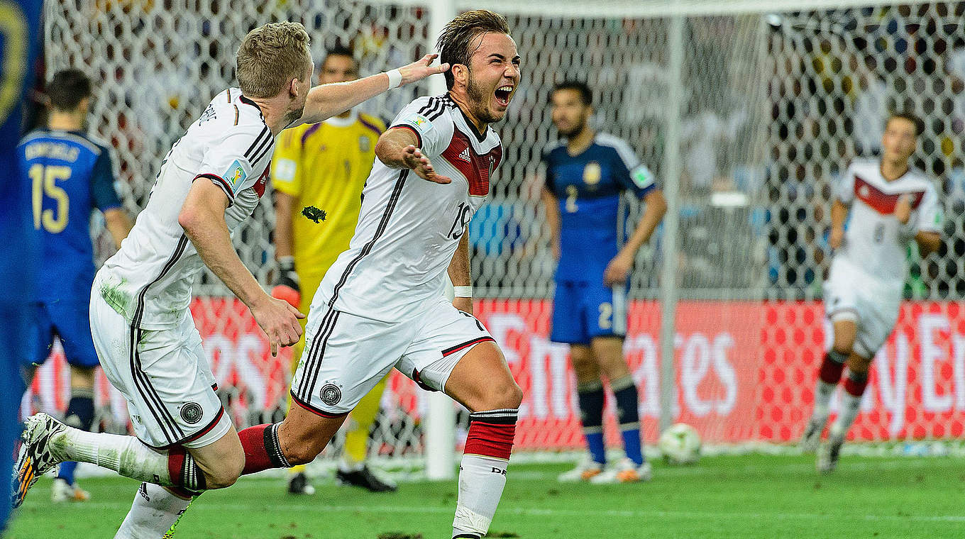 WM-Finale 2014, 113. Minute: Götze markiert den Treffer zum Titelgewinn © 2014 Getty Images