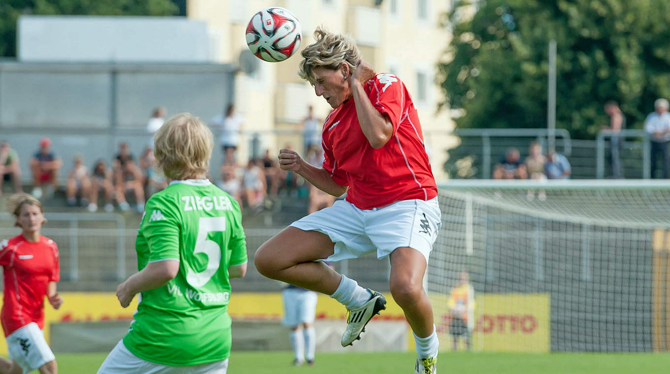 Prominente Teilnehmerin: Weltmeisterin Silke Rottenberg beim Ü 35-Cup 2013 in Leipzig © imago/foto2press