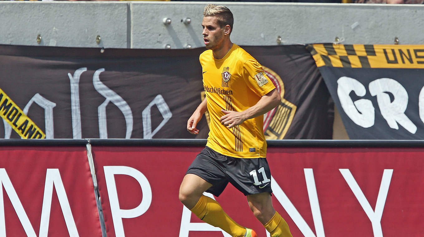 Schießt Dynamo Dresden zum Sieg : Justin Eilers © 2014 Getty Images