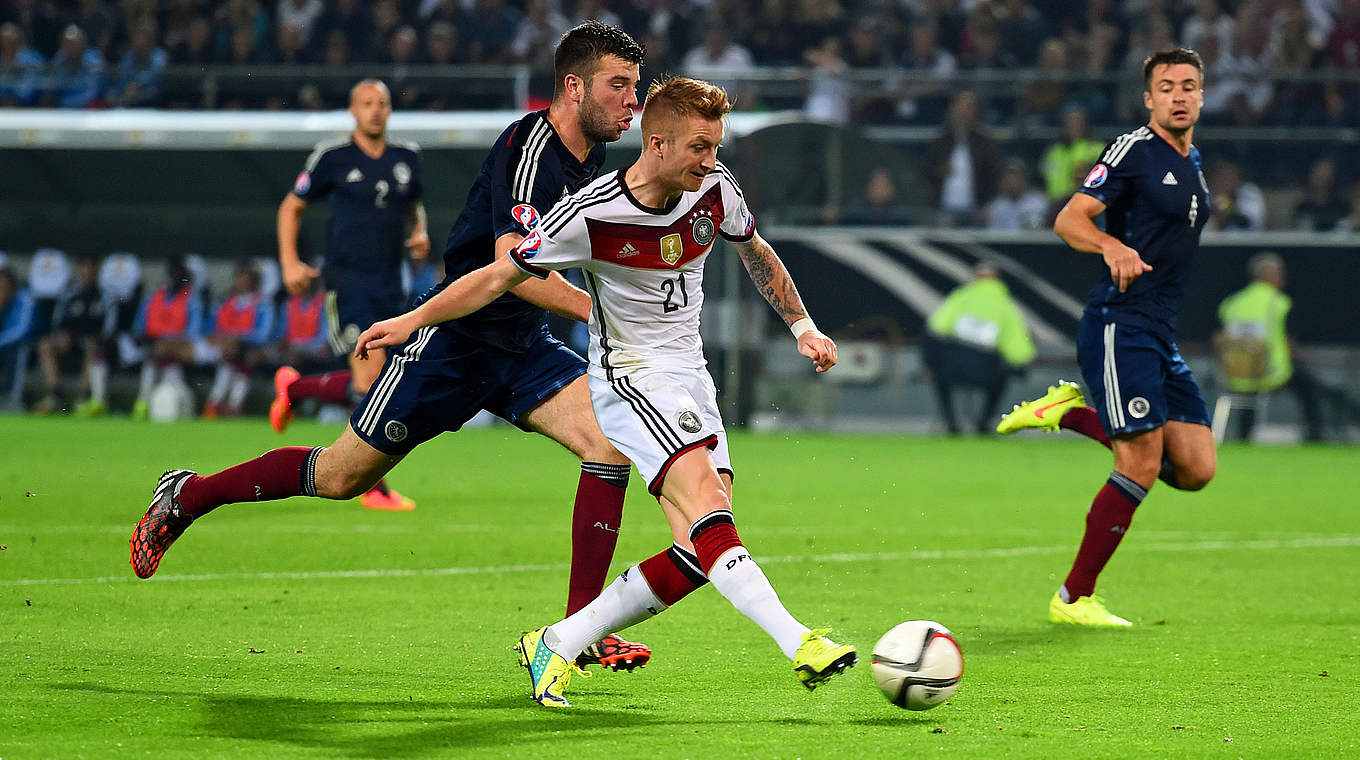 Beim doppelten Heimspiel ohne Tor: Marco Reus (2.v.r.) © 2014 Getty Images