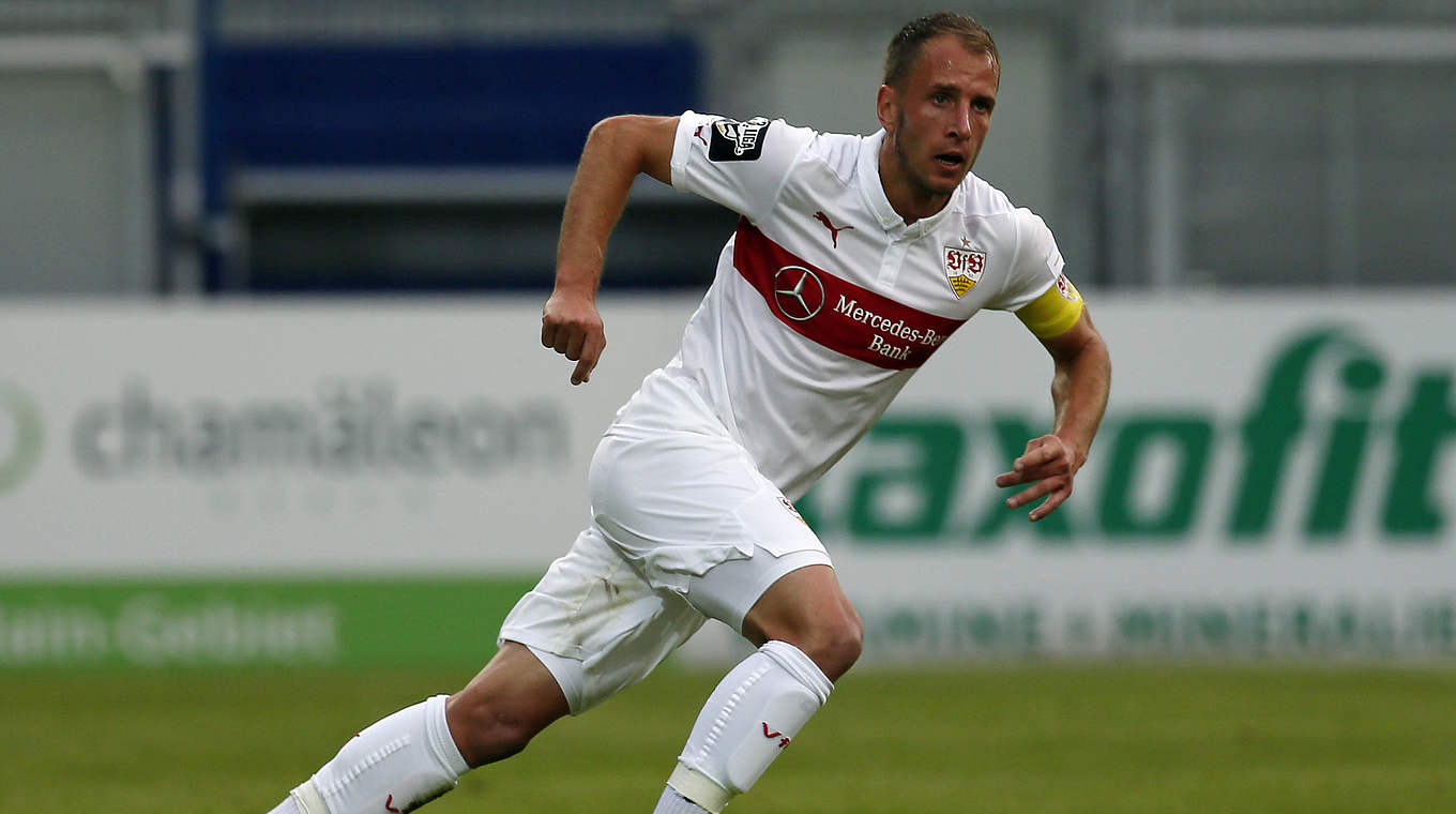 Im Nachholspiel gegen Mainz II gefordert: Tobias Rathgeb, Kapitän der VfB-Reserve © 2014 Getty Images