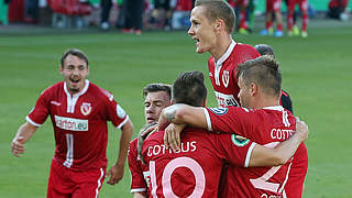 Klettert auf Platz drei: Energie Cottbus © 2014 Getty Images