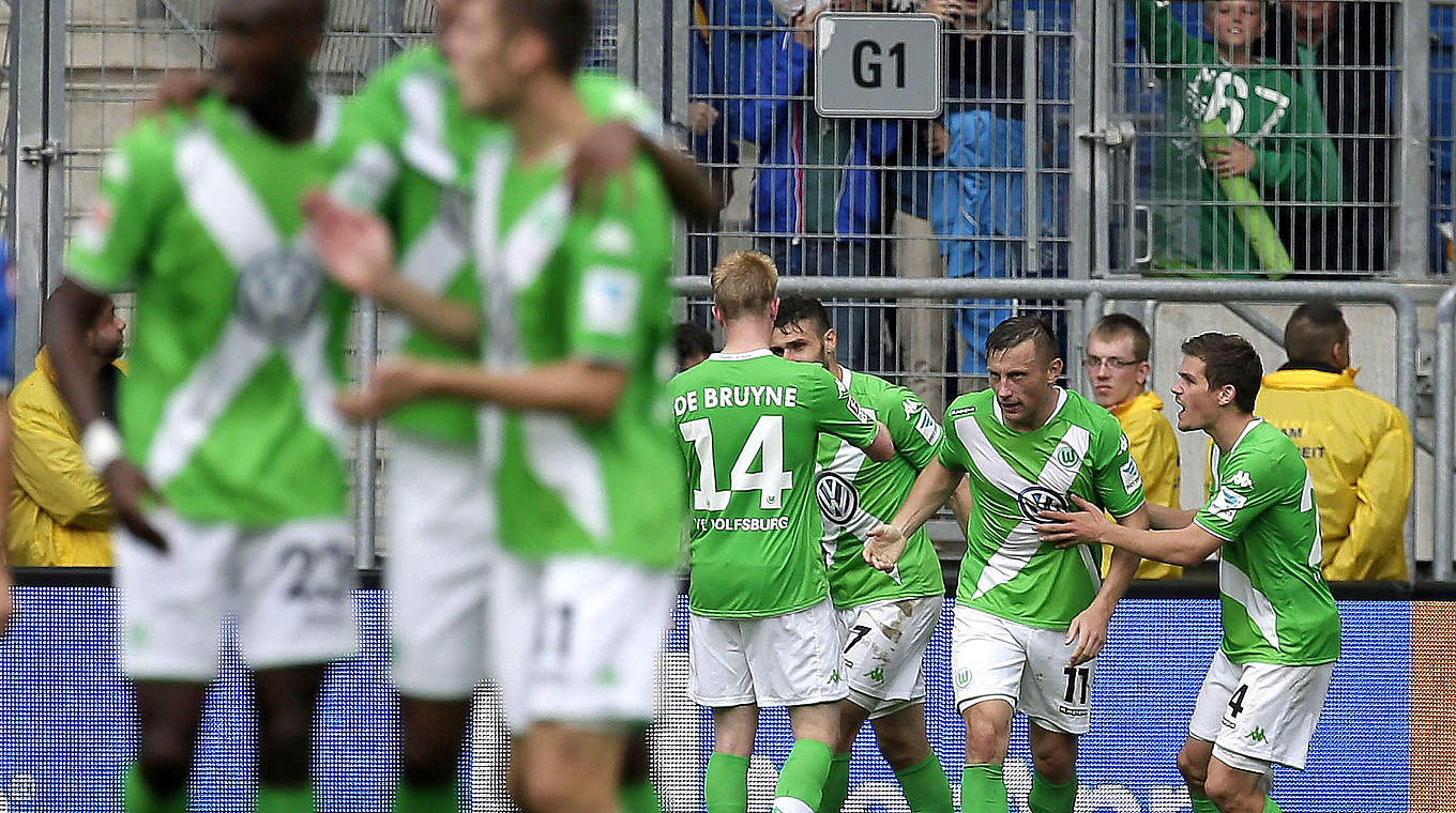 Zurück auf der europäischen Bühne: Wolfsburg mit Ivica Olic (M.) © 2014 Getty Images