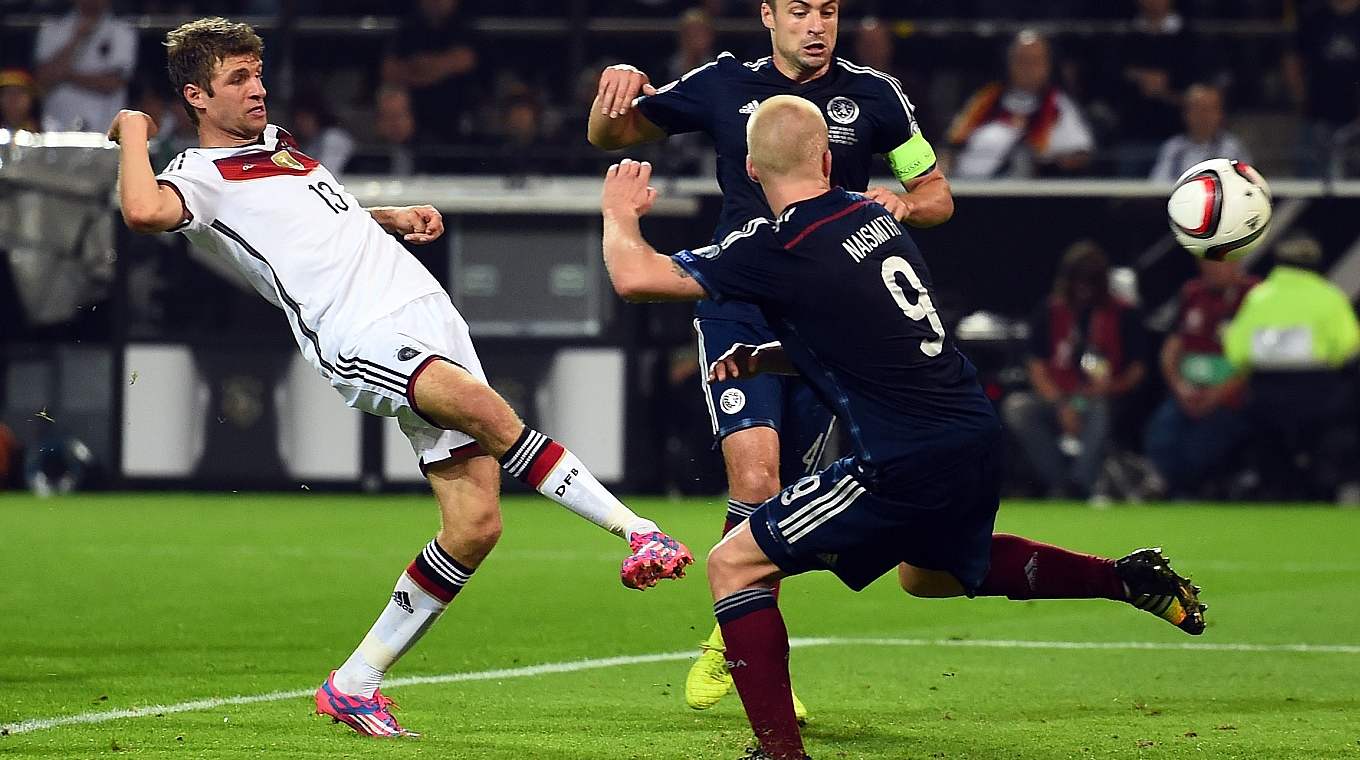 Treffsicher: Thomas Müller will auch gegen Gibraltar erfolgreich sein.  © Getty Images