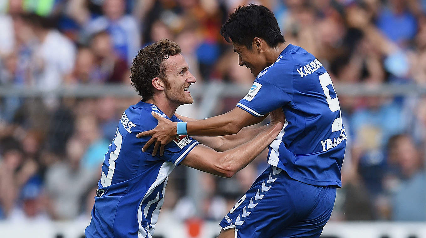 Still unbeaten: Karlsruhe with a 3-0 victory © 2014 Getty Images