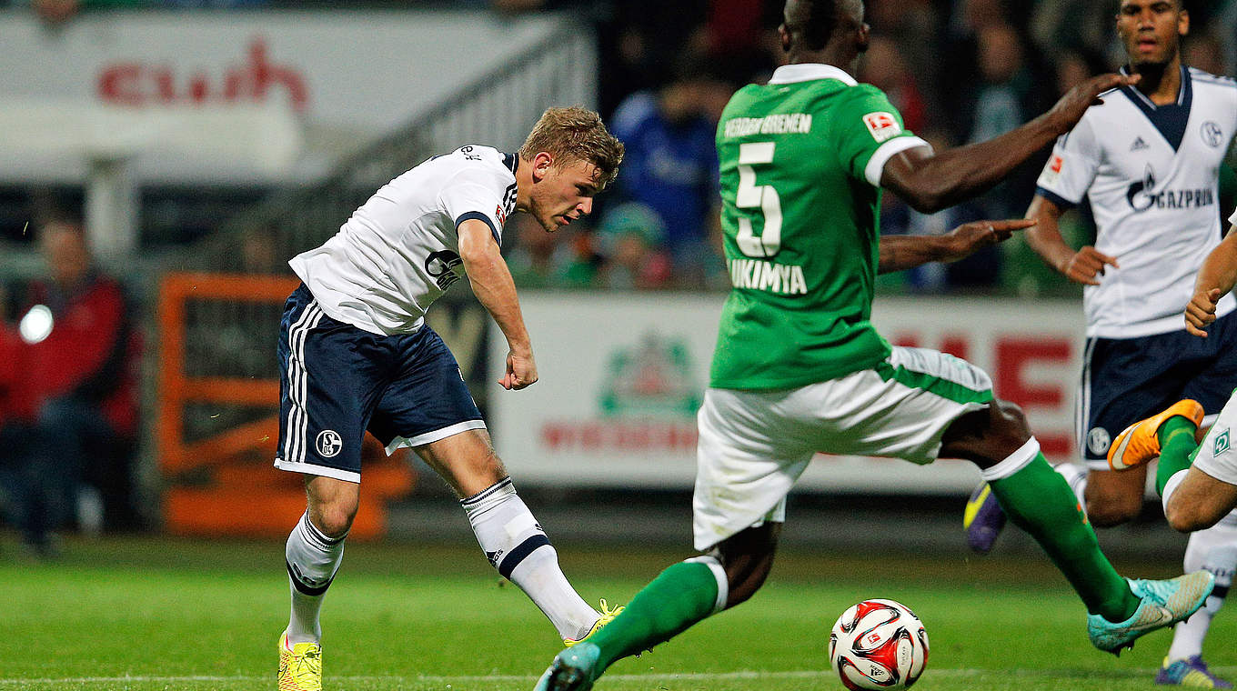 Abgezogen: Max Meyer trifft zur Schalker Führung © 2014 Getty Images