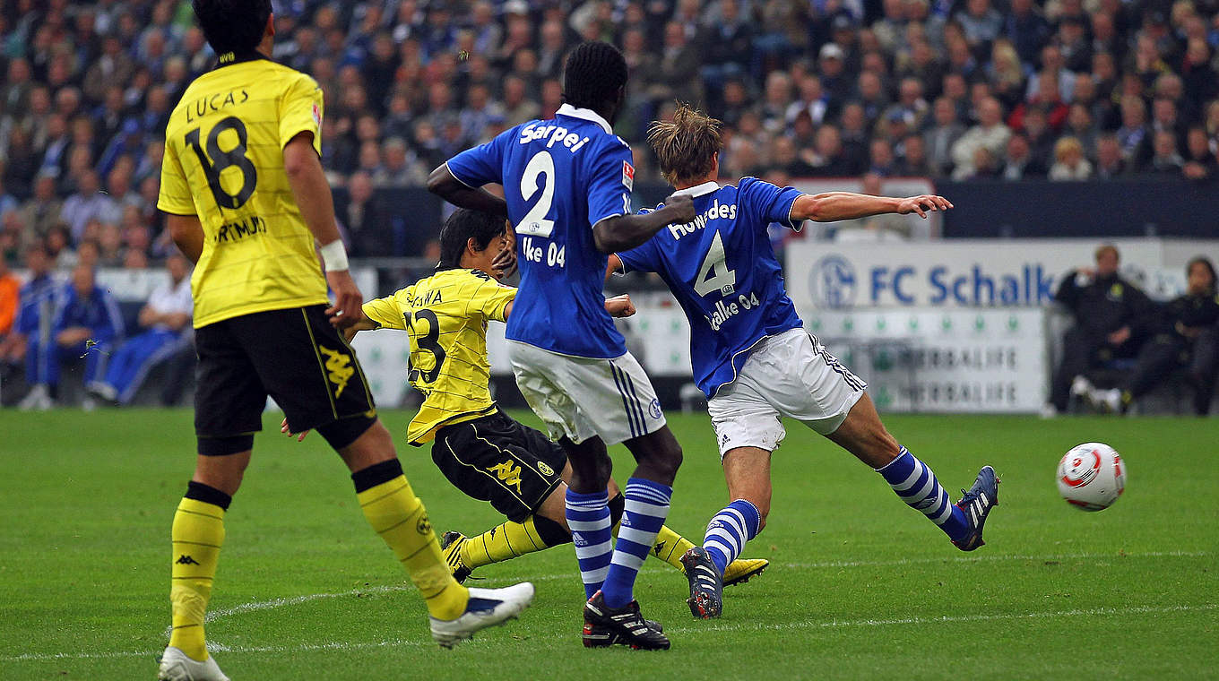 Doppelpack im ersten Derby: Shinji Kagawa © 2010 Getty Images