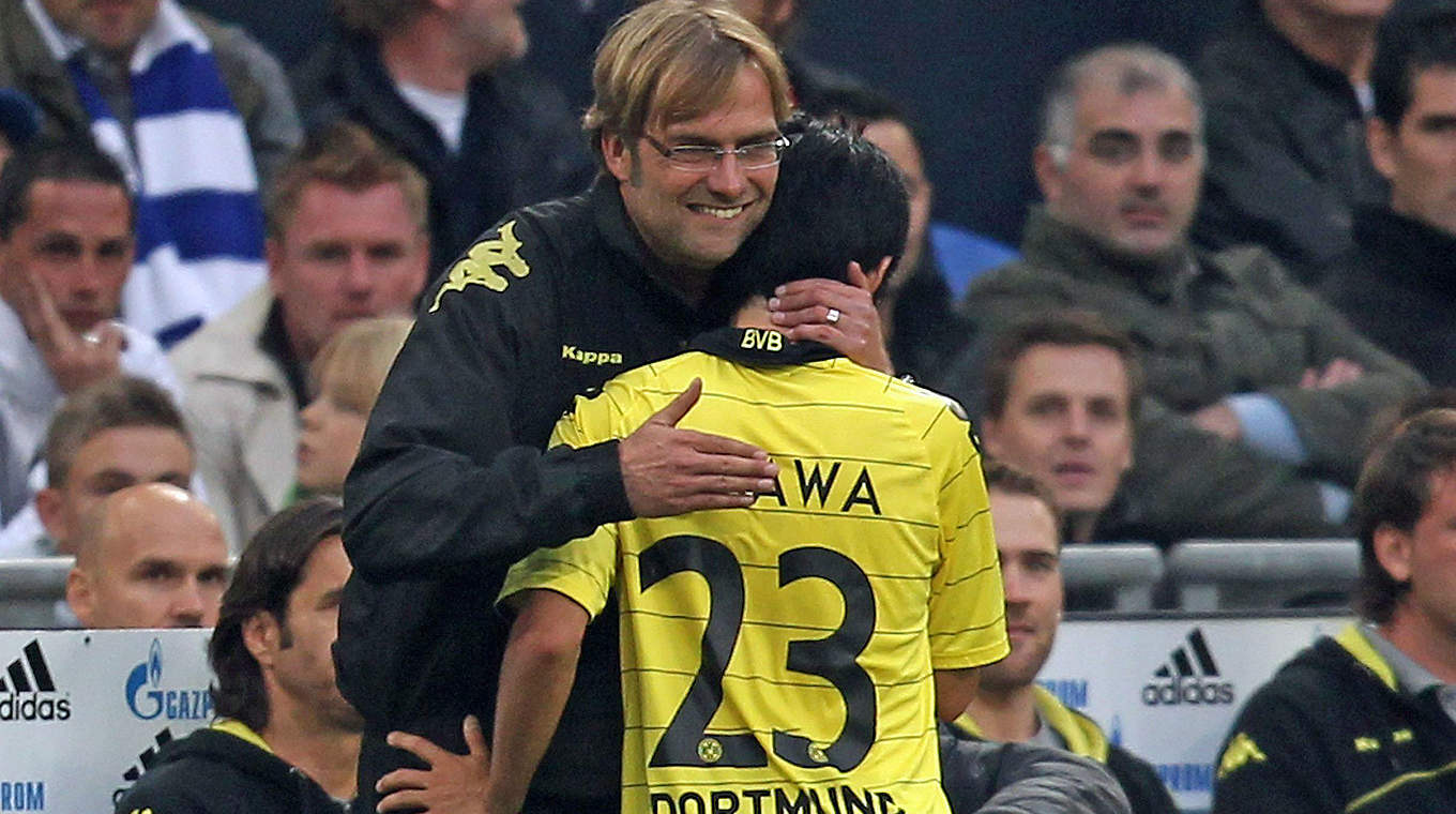 Stolz wie Oskar: Klopp mit Kagawa © 2010 Getty Images