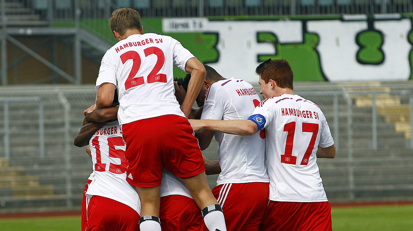 Sieg im Reserve-Derby: Jubel beim Hamburger SV © 2014 Getty Images
