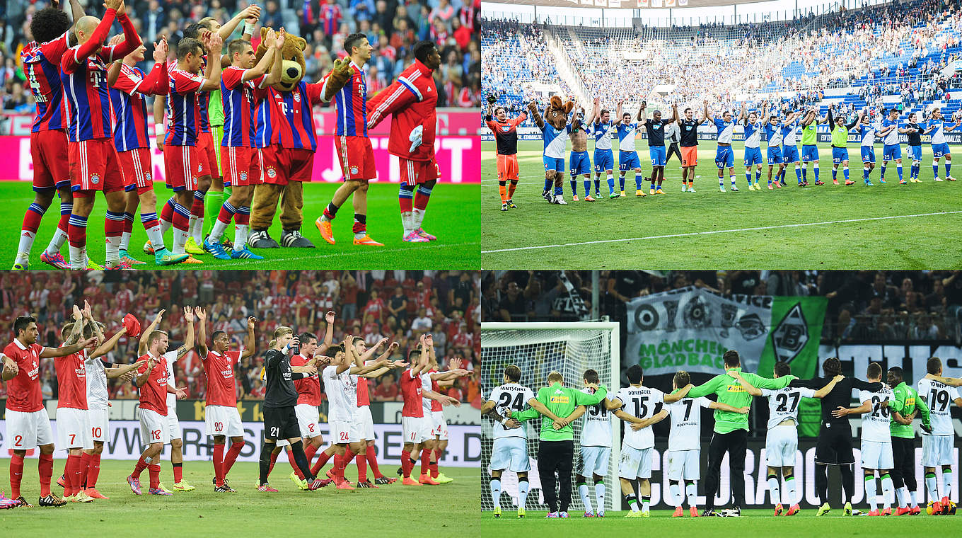 Vier noch ungeschlagene Teams: Bayern, Hoffenheim, Mainz und Gladbach © Getty Images