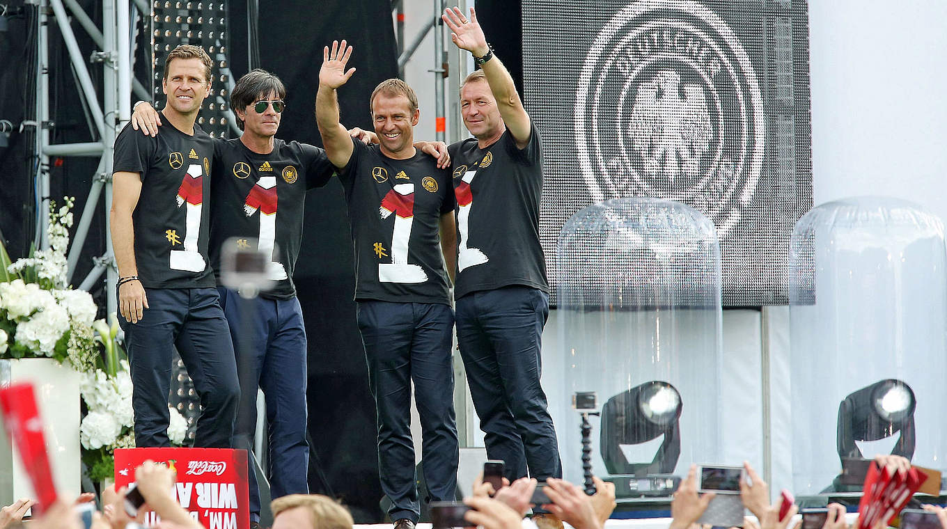 "Moments for eternity" - Bierhoff, Löw, Flick and Köpke in Berlin © 2014 Getty Images