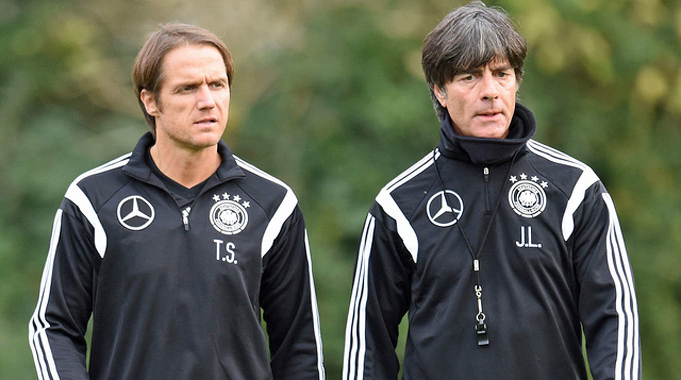 New coaching team: Head Coach Löw (R) and Schneider (L). © Gilliar/GES-Sportfoto