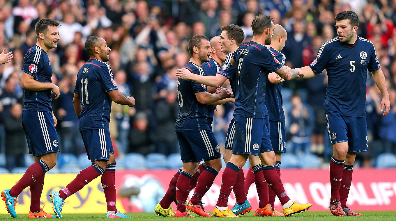 Zweites Spiel, erster Erfolg: Schottland siegt 1:0 gegen Georgien © 2014 Getty Images