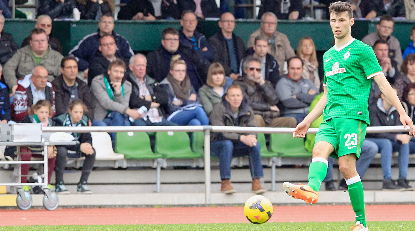 Sorgte für das zwischenzeitliche 4:0 für die U 23 des SV Werder: Lukas Fröde © 2014 Getty Images