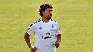 Back at training: Sami Khedira © 2013 Getty Images