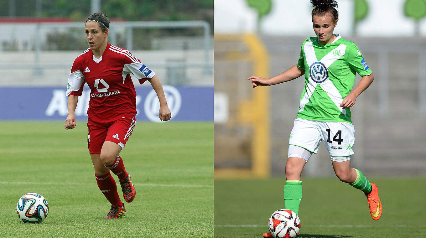 "Spielerinnen des 7. Spieltags": Veronica Boquete (l.) und Lina Magull © Alfred Harder/Jan Kuppert