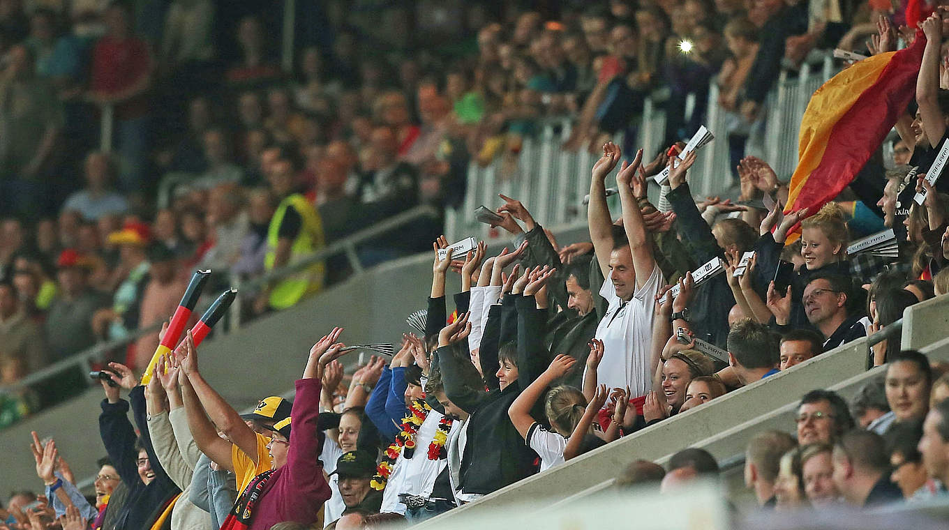 Ein unvergessliches Erlebnis für die Fans der DFB-Frauen... © 2014 Getty Images
