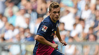 Joshua Kimmich is looking forward to the DFB Cup match against Aue © 2014 Getty Images