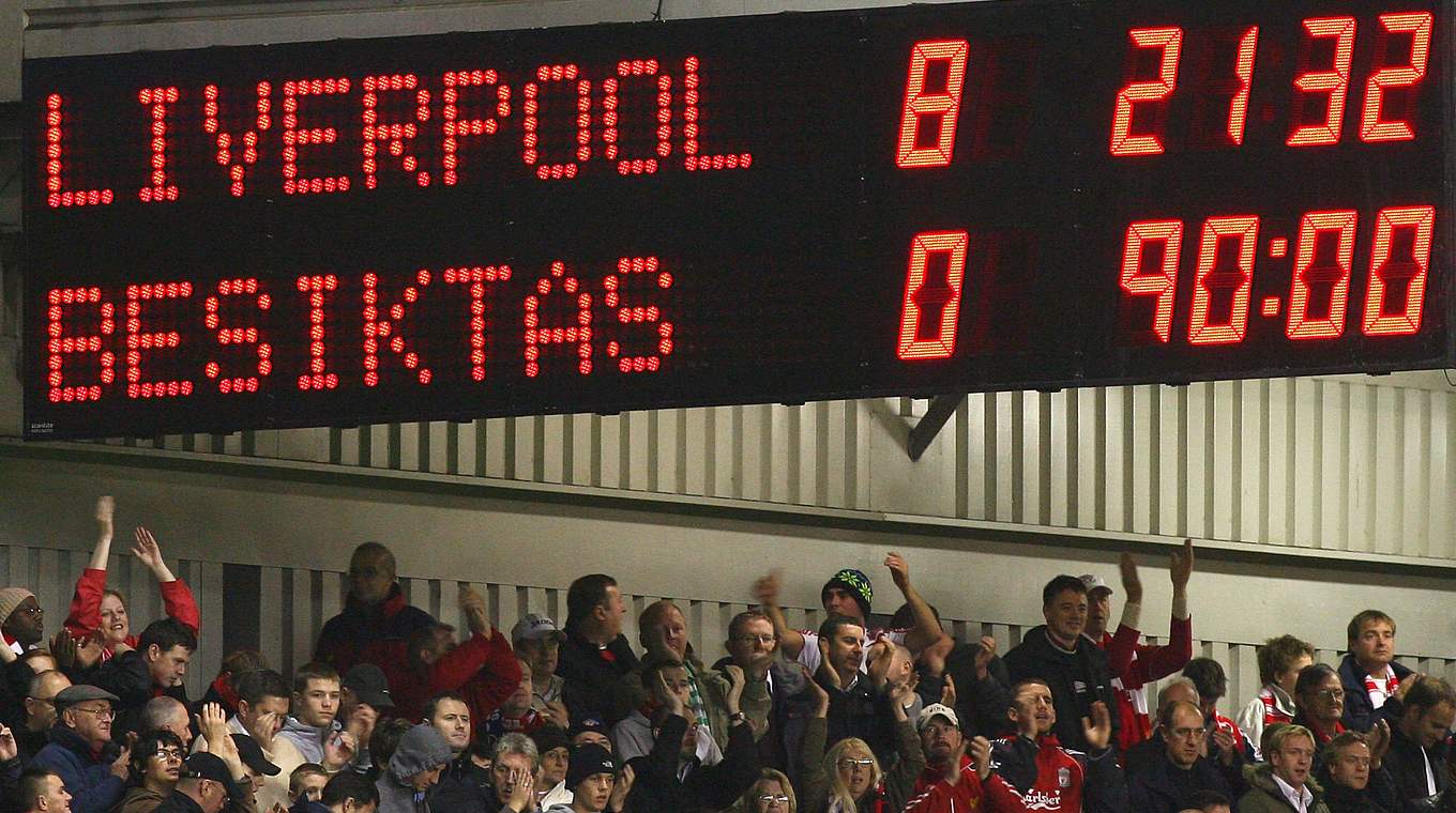 2007 an der Anfield Road: Der höchste Champions League-Sieg aller Zeiten. © 2007 Getty Images