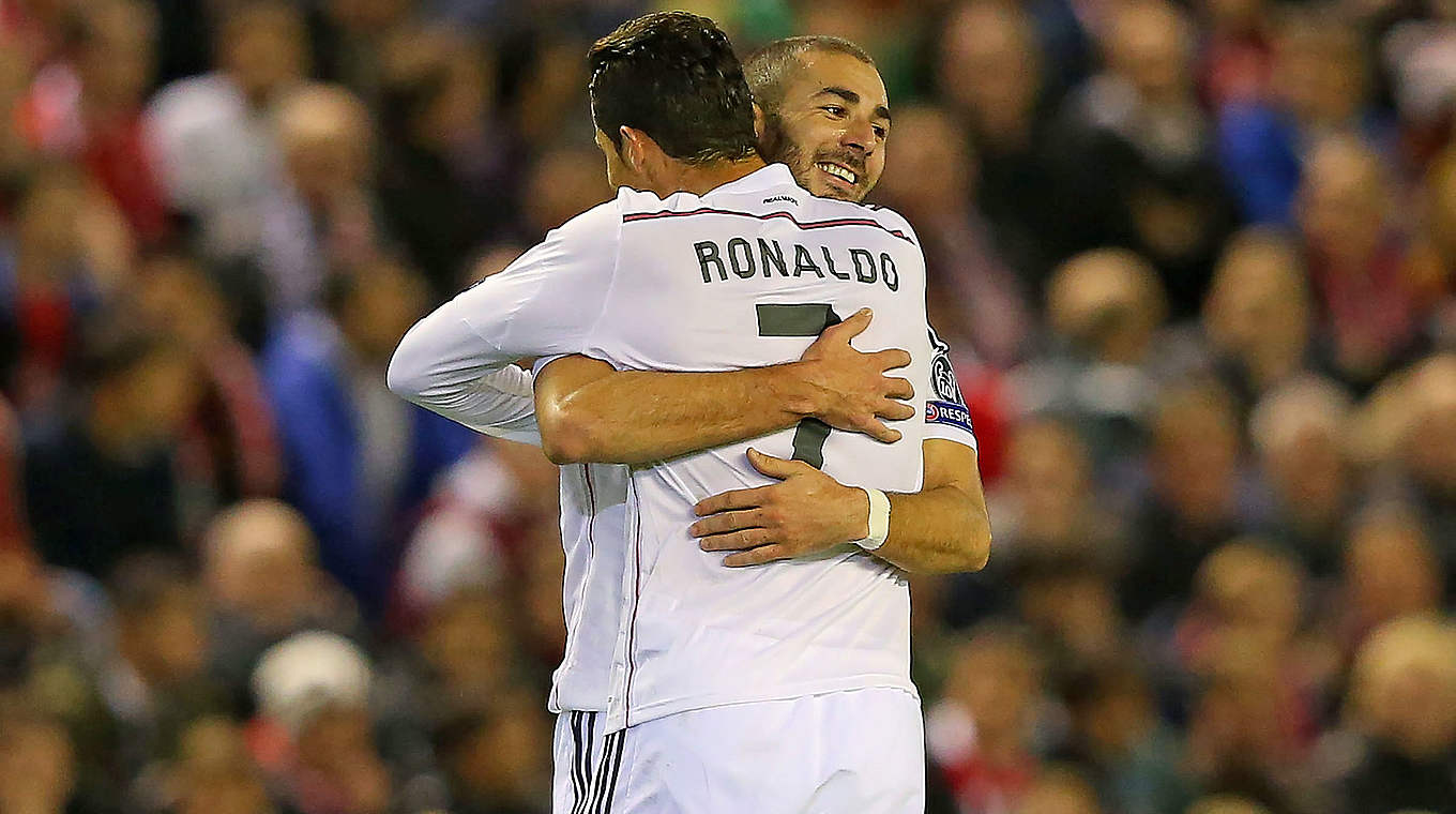 Starker Sturm von Real: Karim Benzema und Cristiano Ronaldo © 2014 Getty Images