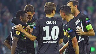 Holt den ersten Sieg in der Gruppe A: Borussia Mönchengladbach © 2014 Getty Images
