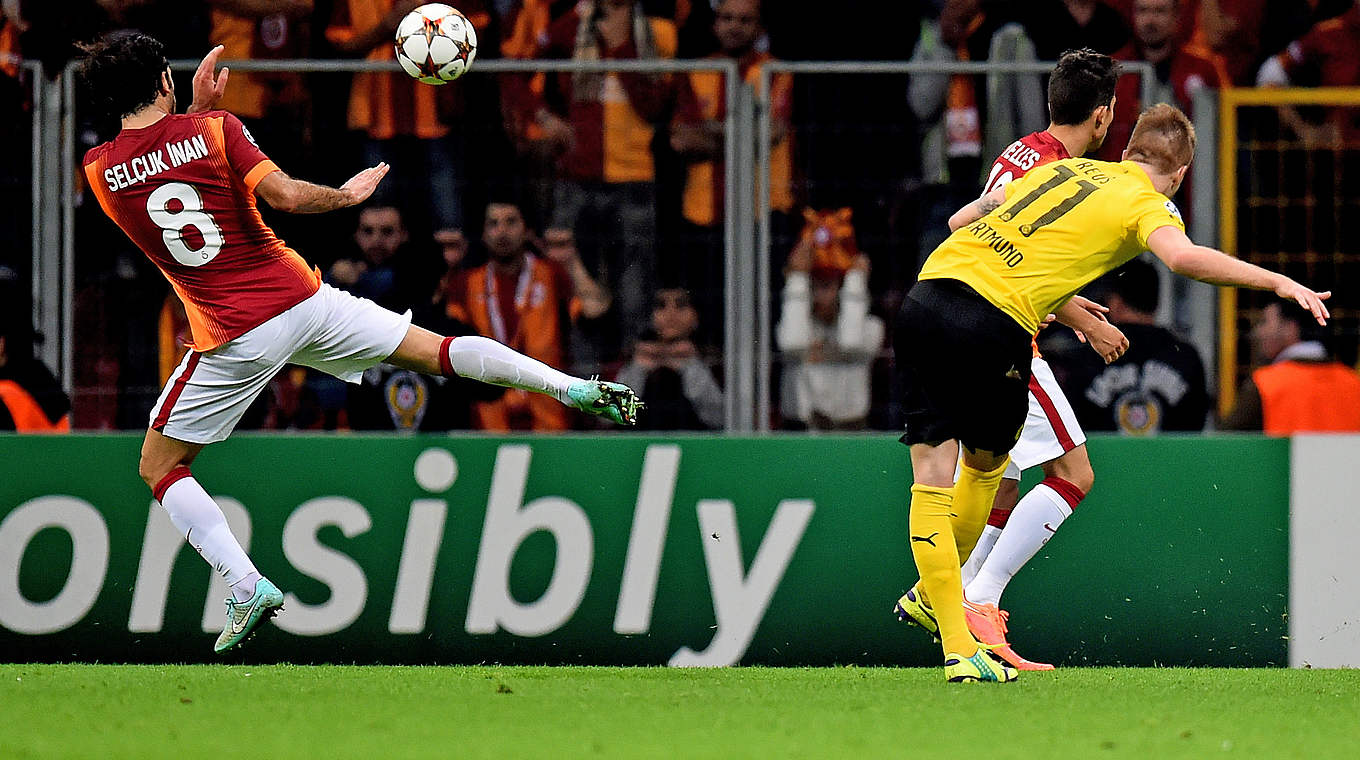 Gala-Vorstellung bei Galatasaray: Nationalspieler Reus (r.) mit dem wunderschönen Tor zum 3:0 © 2014 Getty Images
