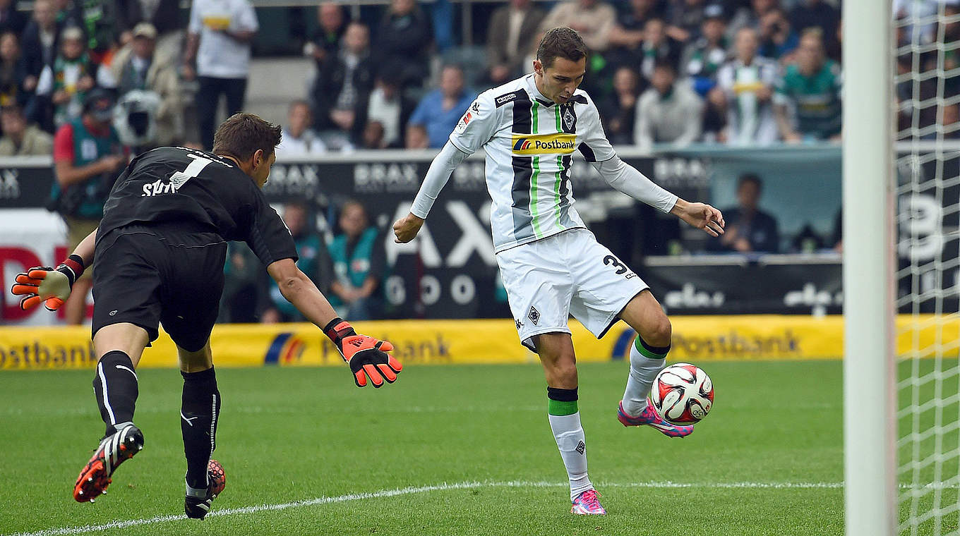 49 Bundesliga-Spiele, keines über 90 Minuten: Gladbachs Branimir Hrgota © 2014 Getty Images