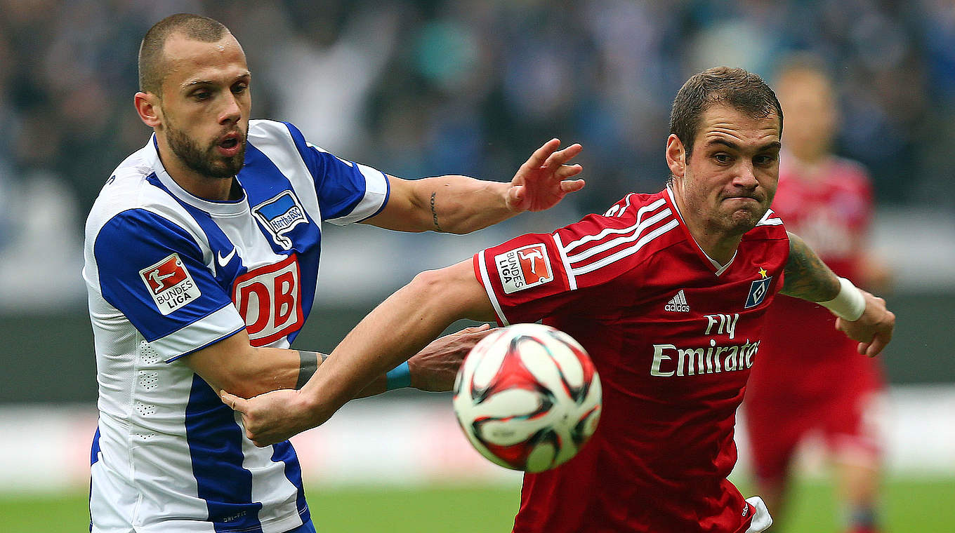 Hertha beat HSV 3-0 at home © 2014 Getty Images