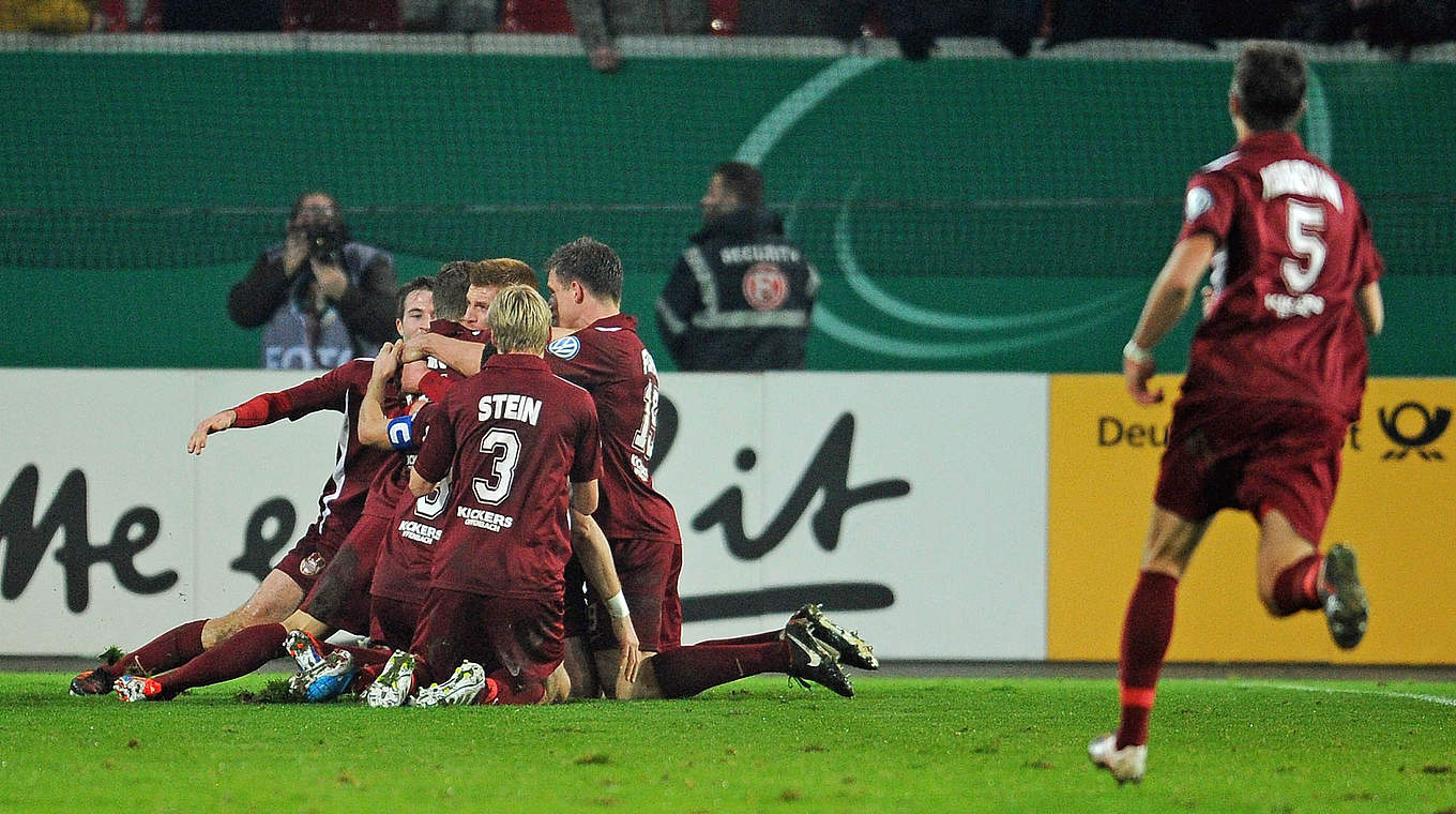 Pokalschreck: Offenbach überrascht gegen Düsseldorf im Dezember 2012 © 2012 Getty Images