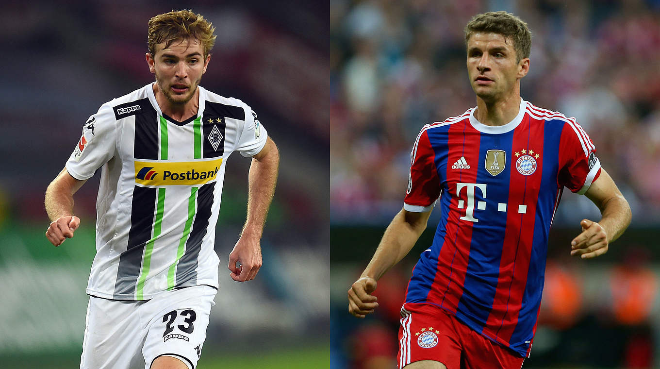 Einsatz im Bundesliga-Spitzenspiel: Christoph Kramer (l.) und Thomas Müller © 