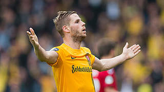 Trifft im DFB-Pokal auf seinen ehemaligen Verein: Dresdens Justin Eilers © 2014 Getty Images