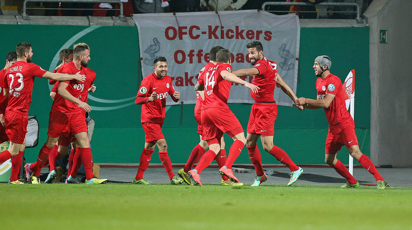 Fourth-tier side Kickers Offenbach are in the hat for the last-16 draw © 2014 Getty Images